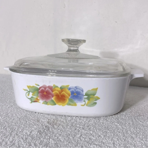 Vintage Corningware Summer Blush Casserole Dish A-2-B 2L With Glass  Lid - Picture 2 of 12